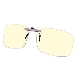 GAMEKING Ultra Blue Light Blocking Clip-on Computer Glasses Video Gaming Glasses Rimless | Easy Fit on Rx Frames | Digital Eyestrain Fatigue Dry Eyes Relief Eye Protection Sleep Better