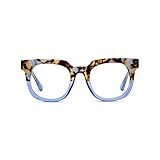 Peepers by PeeperSpecs Oprah's Favorite Women's Showbiz Oversized Blue Light Blocking Reading Glasses - Blue Quartz/Blue +2.00