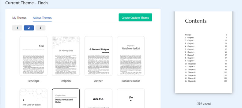 Atticus themes toc