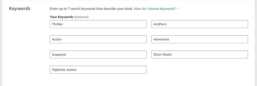 keywords on Amazon