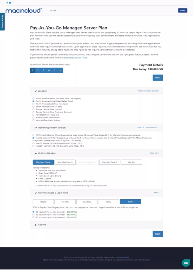 macincloud plans